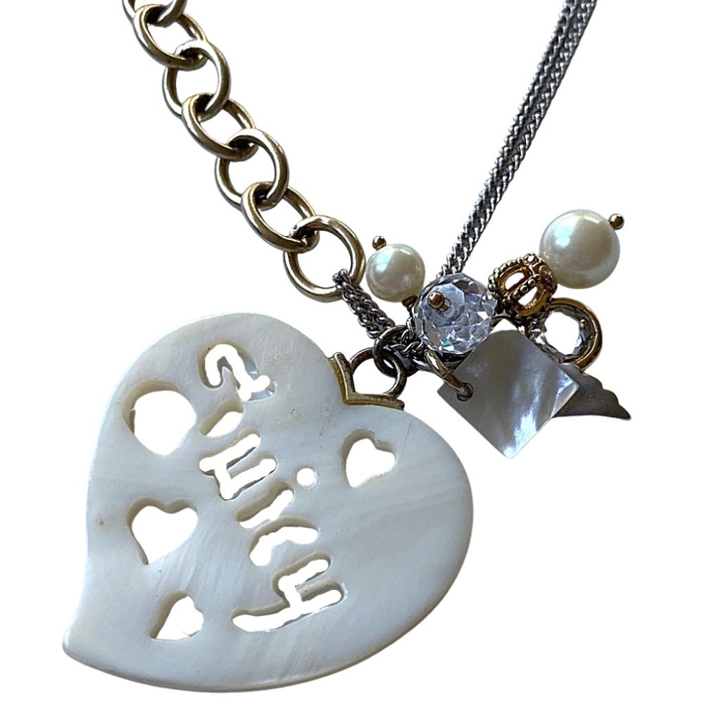 Juicy Couture White Heart Charm Necklace